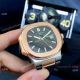 Patek Philippe Nautilus Replica Watches Rose Gold Brown Leather Strap (2)_th.jpg